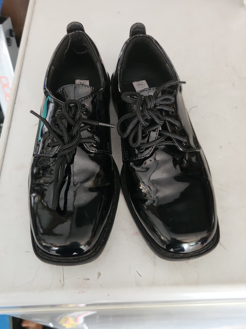 Tip Top Kids Black Patent Lace-Up Dress Shoes